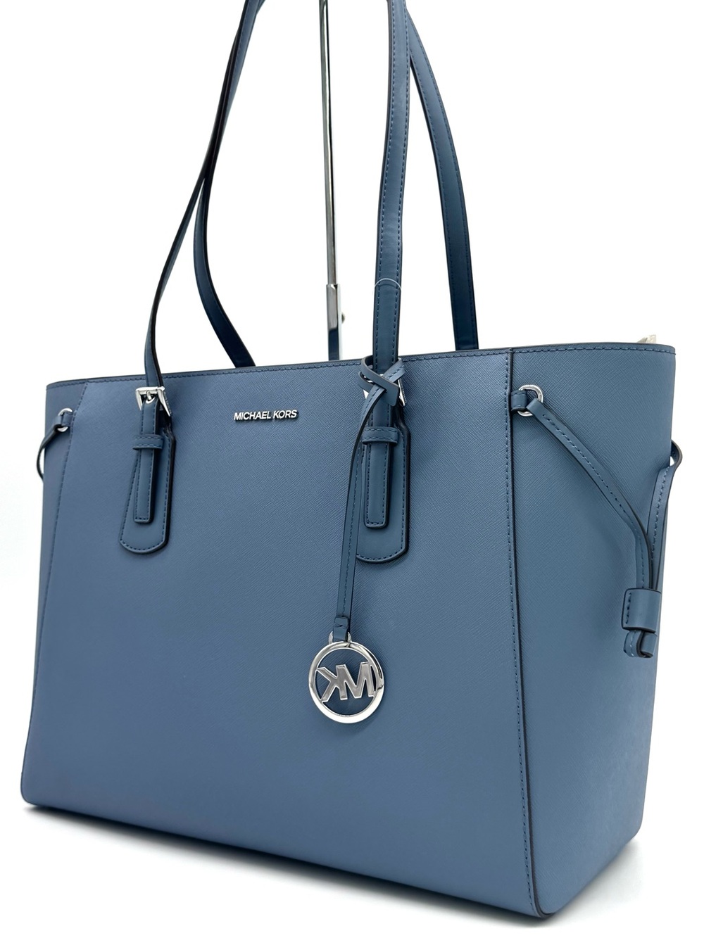 Michael Kors Voyager Large Leather Tote Bag - Denim